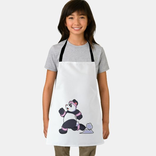 Panda als Runner op Running Schort (Insitu)