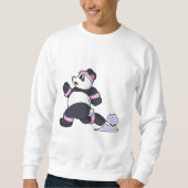 Panda als Runner op Running Trui (Voorkant)