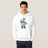 Panda als schilder met penseel en kleur hoodie (Voorkant volledig)