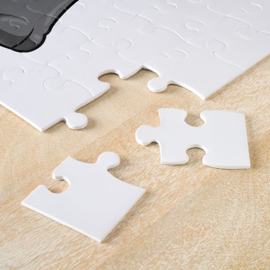 Panda als schilder met penseel en kleur legpuzzel (Zijkant)