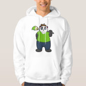 Panda als schilder met penseel hoodie (Voorkant)