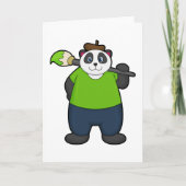 Panda als schilder met penseel kaart (Voorkant)