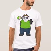 Panda als schilder met penseel t-shirt (Voorkant)