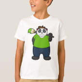 Panda als schilder met penseel t-shirt (Voorkant)