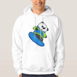 Panda als Snowboarder met Snowboard Hoodie