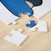 Panda als Snowboarder met Snowboard Legpuzzel (Zijkant)