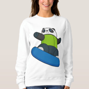 Panda als Snowboarder met Snowboard Trui