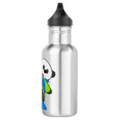 Panda als Snowboarder met Snowboard Waterfles (Rechts)