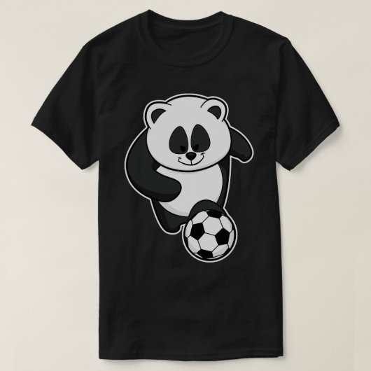 Panda als speler bij Soccer T-shirt (Design voorkant)