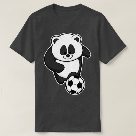Panda als speler bij Soccer T-shirt (Design voorkant)