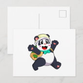 Panda als student briefkaart (Voorkant / Achterkant)