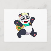 Panda als student briefkaart (Voorkant)