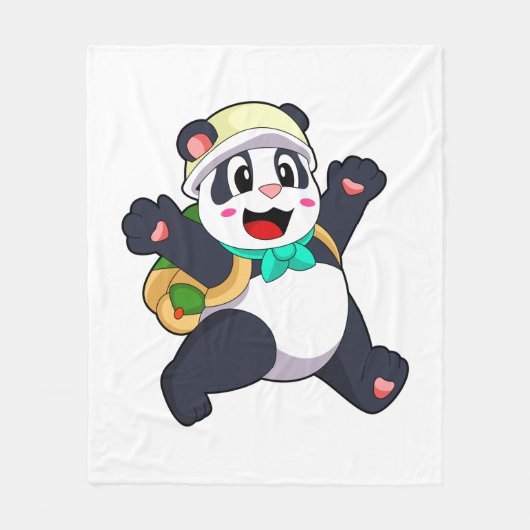 Panda als student fleece deken (Voorkant)