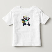 Panda als student kinder shirts (Voorkant)