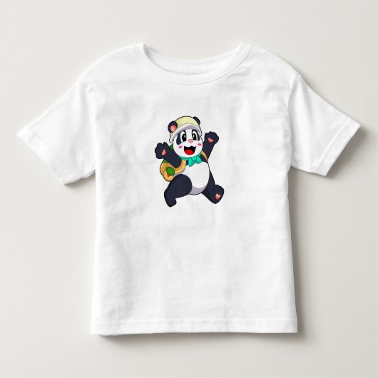 Panda als student kinder shirts (Voorkant)