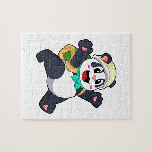 Panda als student legpuzzel (Horizontaal)