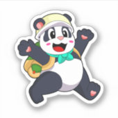 Panda als student sticker (Voorkant)