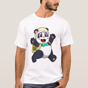 Panda als student t-shirt