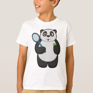 Panda als Tennis-speler met Tennis-racket T-shirt