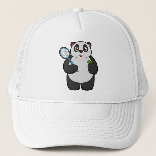 Panda als Tennis-speler met Tennis-racket Trucker Pet (Voorkant)