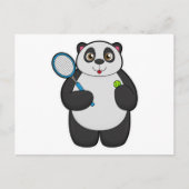 Panda als tennisspeler met tennisracket briefkaart (Voorkant)