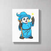 Panda als Tovenaar met Magische Wand Canvas Afdruk (Voorkant)