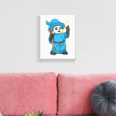 Panda als Tovenaar met Magische Wand Canvas Afdruk (Insitu (Woonkamer))