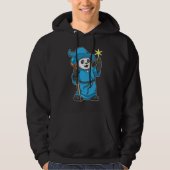 Panda als Tovenaar met Magische Wand Hoodie (Voorkant)