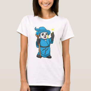 Panda als Tovenaar met Magische Wand T-shirt