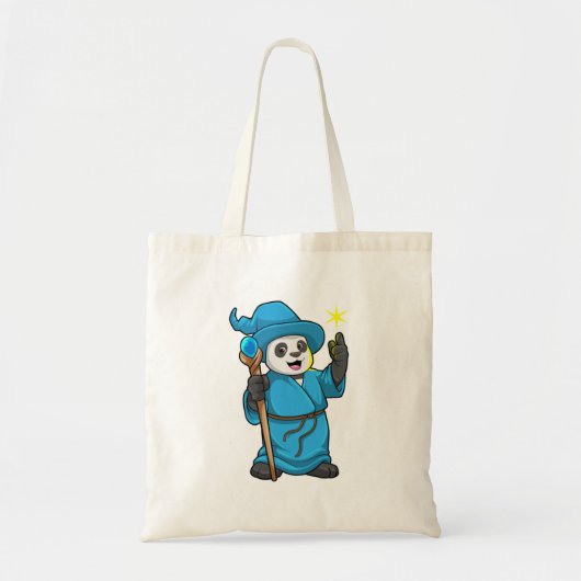 Panda als Tovenaar met Magische Wand Tote Bag (Voorkant)