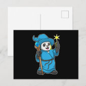 Panda als tovenaar met toverstok briefkaart (Voorkant / Achterkant)