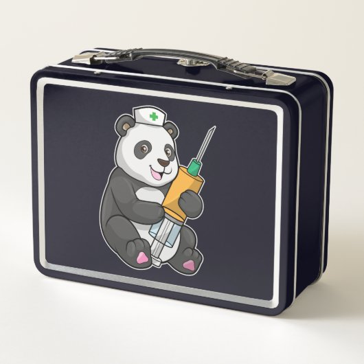 Panda als verpleegster met spuit (Achterkant)