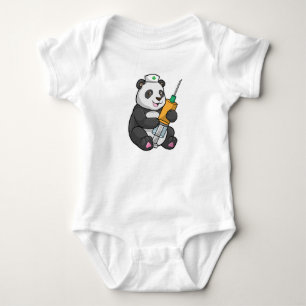 Panda als verpleegster met spuit romper