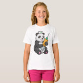 Panda als verpleegster met spuit t-shirt (Voorkant volledig)