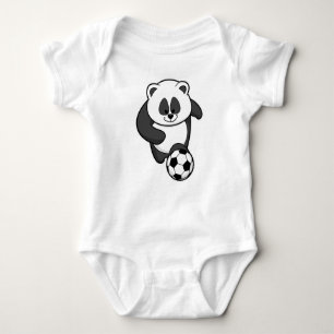 Panda als voetballer in de voetbalsport romper