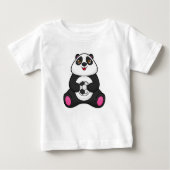 Panda als voetballer met Voetbal (Voorkant)