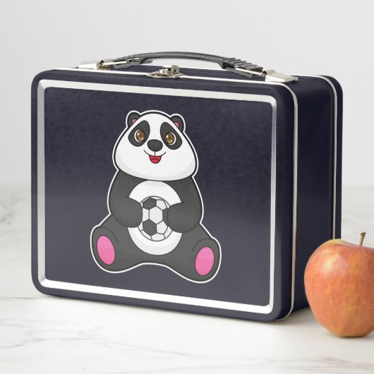 Panda als voetballer met Voetbal (In situ)