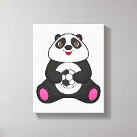 Panda als voetballer met Voetbal