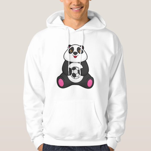 Panda als voetballer met Voetbal Hoodie (Voorkant)