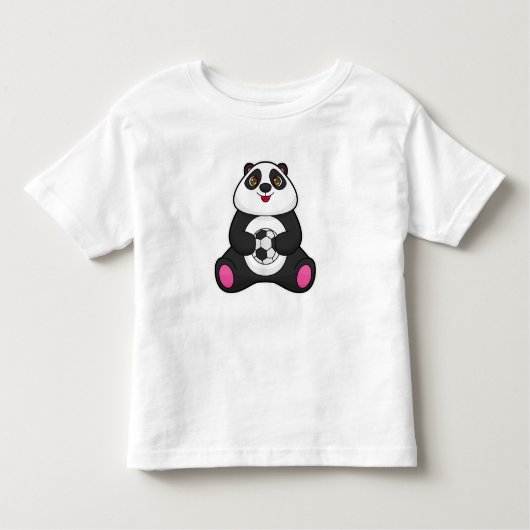 Panda als voetballer met Voetbal Kinder Shirts (Voorkant)