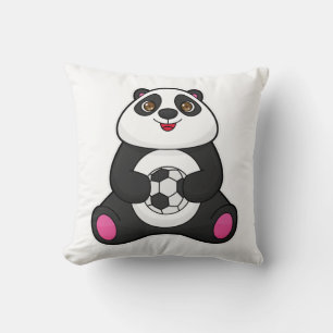 Panda als voetballer met Voetbal Kussen