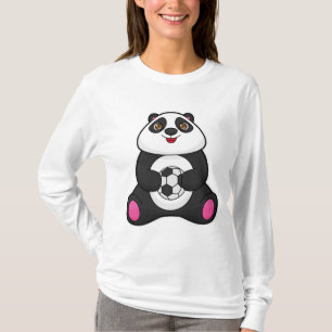 Panda als voetballer met Voetbal T-shirt