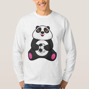 Panda als voetballer met Voetbal T-shirt