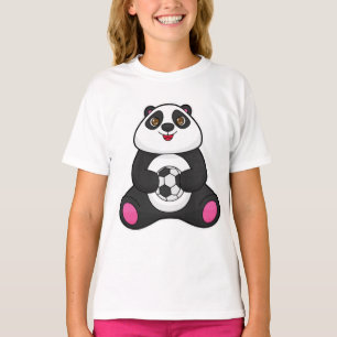 Panda als voetballer met Voetbal T-shirt