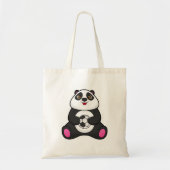 Panda als voetballer met Voetbal Tote Bag (Voorkant)
