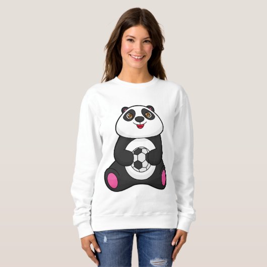 Panda als voetballer met Voetbal Trui (Voorkant volledig)