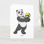 Panda als Volleybalspeler met Volleybal Kaart (Achterkant)