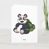 Panda als wandelaar met rugzak kaart (Achterkant)