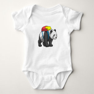 Panda als wandelaar met rugzak romper