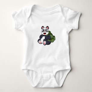 Panda als wandelaar met rugzak romper